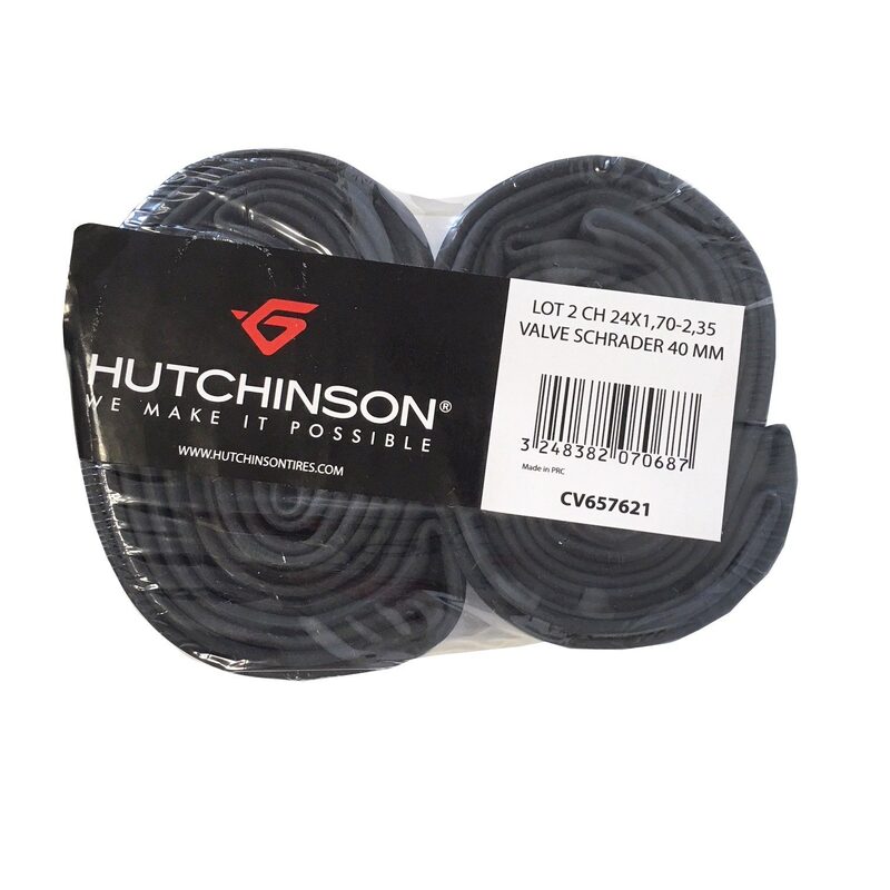 Lot de 2 chambres à air VTT 24 pouces Hutchinson 24x1.70-2.35 CV657621 Lot de 2 chambres à air VTT 24 pouces Hutchinson 24x1.70-2.35 CV657621