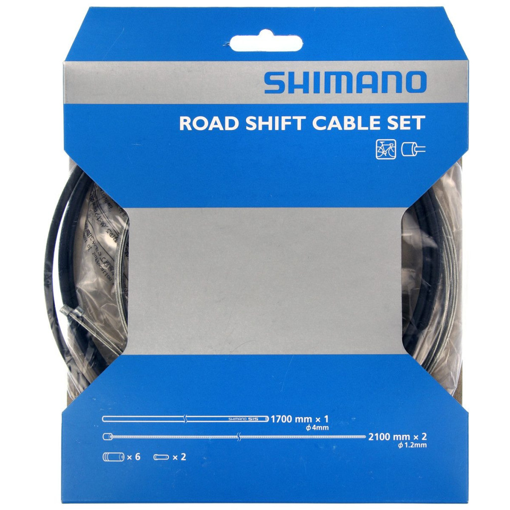 Pack cables y fundas de cambio Shimano Road Shift Cable Set Ciclismo
