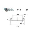 Roulement de direction BlackBearing D9 1"1/2 40x51.9x8 mm 45x45° Roulement de direction BlackBearing D9 1"1/2 40x51.9x8 mm 45x45°