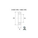 Roulement de moyeux BlackBearing B5 céramique 6802-2RS Roulement de moyeux BlackBearing B5 céramique 6802-2RS