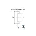 Roulement de moyeux BlackBearing B5 céramique 6902-2RS Roulement de moyeux BlackBearing B5 céramique 6902-2RS