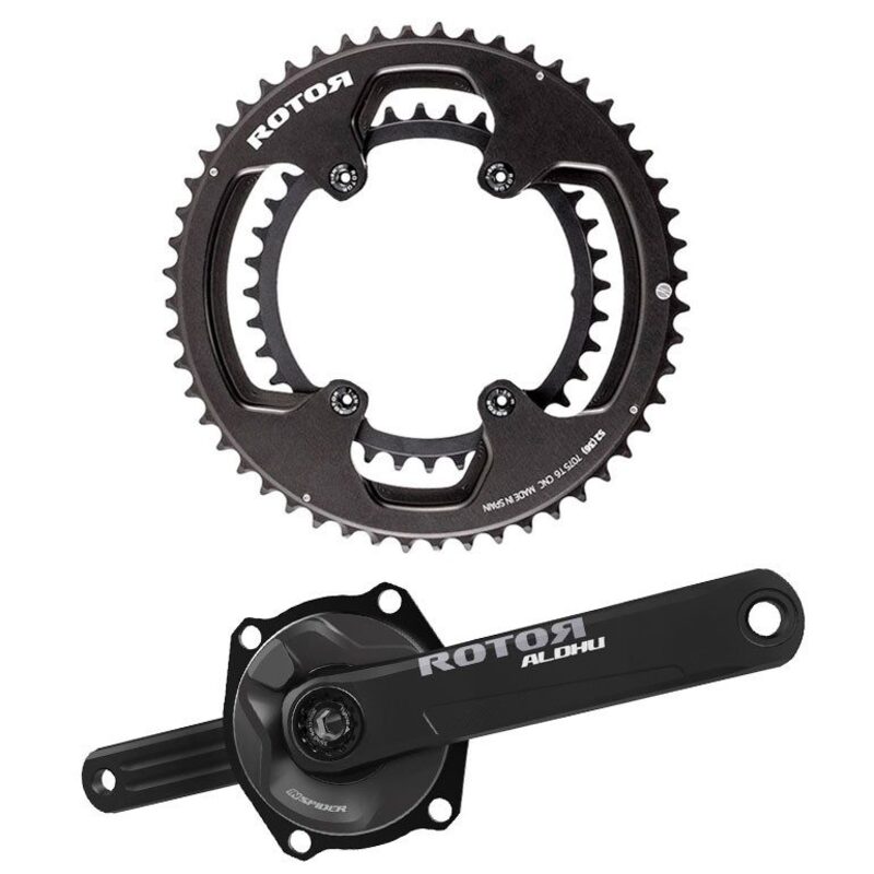 Pédalier capteur de puissance Rotor INspider Direct Mount avec plateaux NoQ