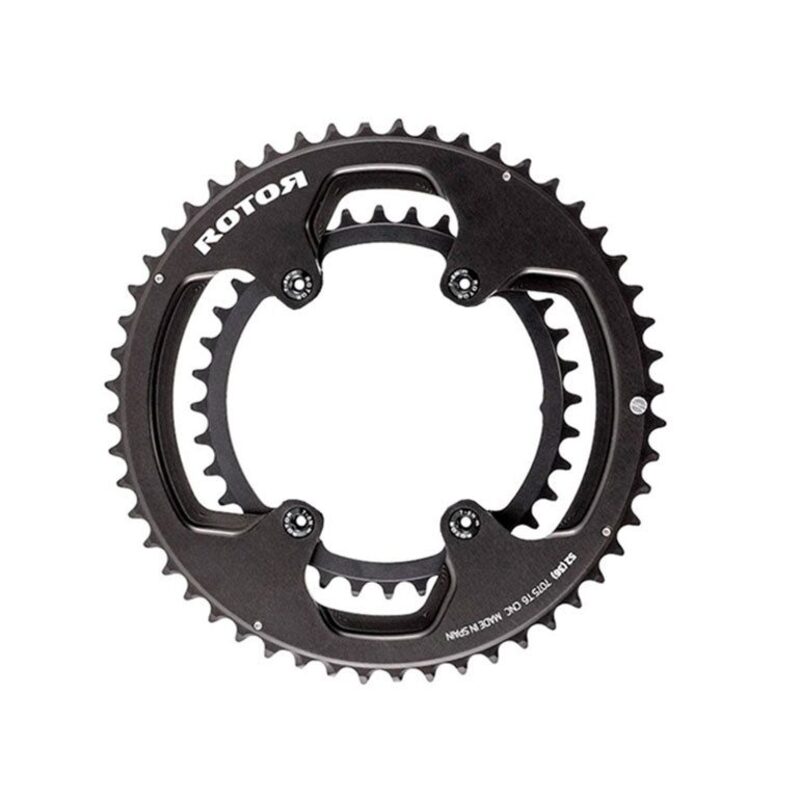 Pédalier capteur de puissance Rotor INspider Direct Mount avec plateaux NoQ
