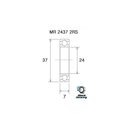 Roulement de moyeux BlackBearing B3 acier MR2437-2RS Roulement de moyeux BlackBearing B3 acier MR2437-2RS