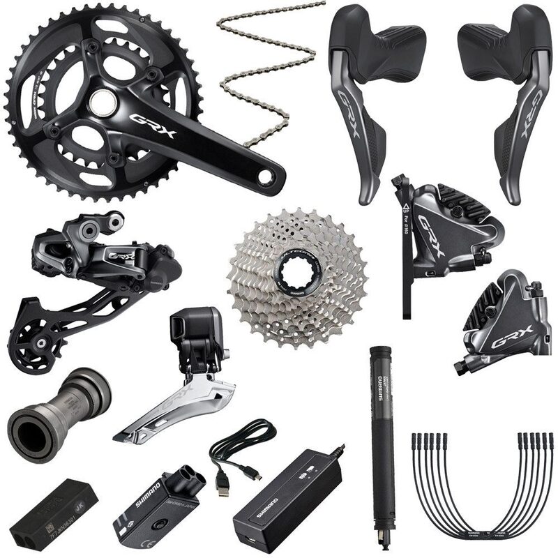 Groupe électrique Gravel Shimano GRX Di2 RX815 Disc 2X11 vitesses 3 ports Groupe électrique Gravel Shimano GRX Di2 RX815 Disc 2X11 vitesses 3 ports