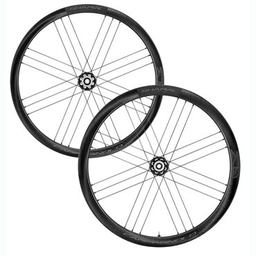 Roues vélo route Campagnolo Shmal Carbon Disc Brake WH-21 Dark Label à pneus
