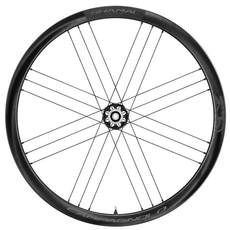 Roues vélo route Campagnolo Shmal Carbon Disc Brake WH-21 Dark Label à pneus