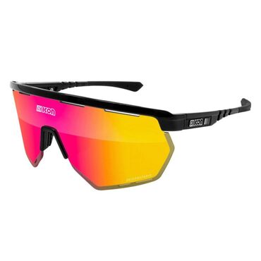 Lunettes vélo Scicon Aerowing Black Gloss Multimirror Red