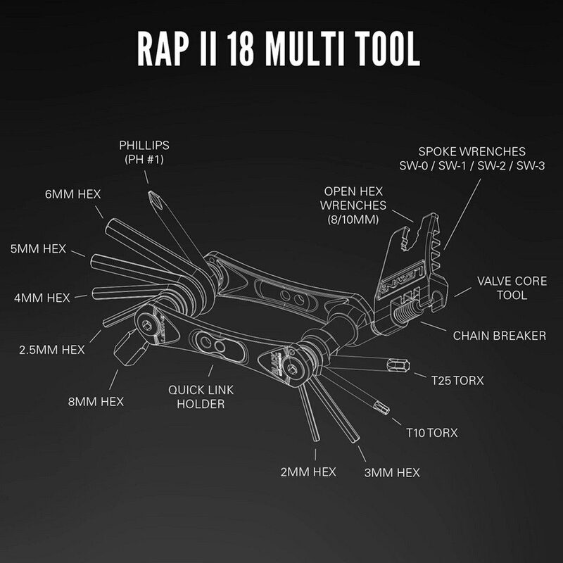 Multi-outils Lezyne Rap II 18 fonctions