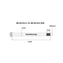 Axe de roue arrière BlackBearing 12 mm - 164 - M12x1,5 - 14 mm - Compatible Shimano Axe de roue arrière BlackBearing 12 mm - 164 - M12x1,5 - 14 mm - Compatible Shimano