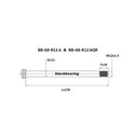 Axe de roue arrière BlackBearing 12 mm - 179 mm - M12x1,5 – 19 mm Axe de roue arrière BlackBearing 12 mm - 179 mm - M12x1,5 – 19 mm