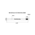Axe de roue arrière BlackBearing 12 mm - 175 mm - M12x1 - 20 mm Axe de roue arrière BlackBearing 12 mm - 175 mm - M12x1 - 20 mm