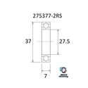 Roulement de moyeux BlackBearing B3 acier MR-27537-2RS