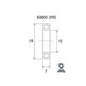 Roulement cadre vélo BlackBearing MAX 3800-2RS 10x19x7 mm acier