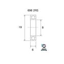 Roulement VTT tout suspendu BlackBearing MAX 698-2RS 8x19x6 mm acier Roulement VTT tout suspendu BlackBearing MAX 698-2RS 8x19x6 mm acier