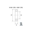 Roulement BlackBearing Céramique 6801-2RS 12x21x5 mm Roulement BlackBearing Céramique 6801-2RS 12x21x5 mm