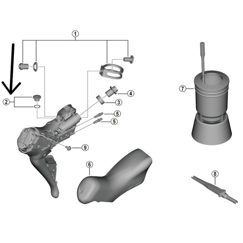 Vis de purge avec joint manette Shimano Dura-Ace ST-R9270