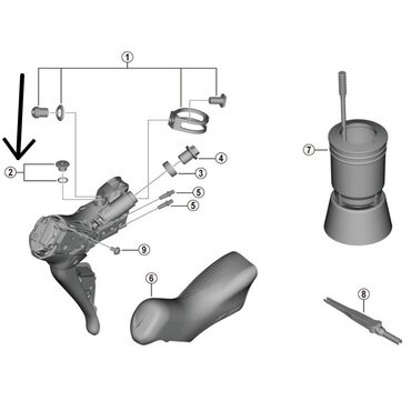 Vis de purge avec joint manette Shimano Dura-Ace ST-R9270