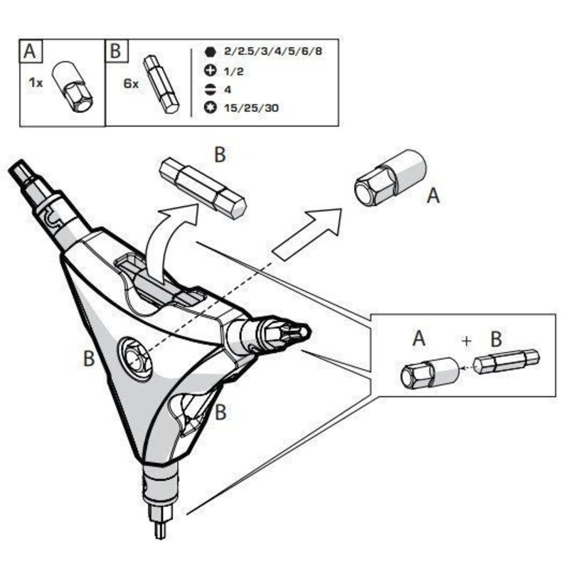 Outils vélo en Y Pro Team Delta 13 outils