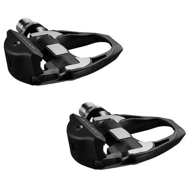 Pedales carretera Shimano PD-R9100 ejes largos con calas SM-SH12 - Ligeros  y eficientes