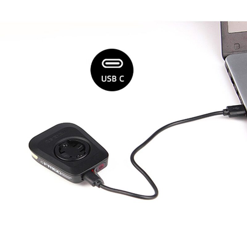 Éclairage vélo avant Ravemen FR 160 avec fixation compteur Garmin