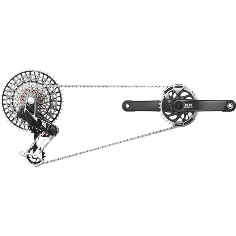 Groupe VTT Sram XX AXS Eagle Capteur de puissance DUB Wide mono-plateau 12V sans freins à disque Groupe VTT Sram XX AXS Eagle Capteur de puissance DUB Wide mono-plateau 12V sans freins à disque