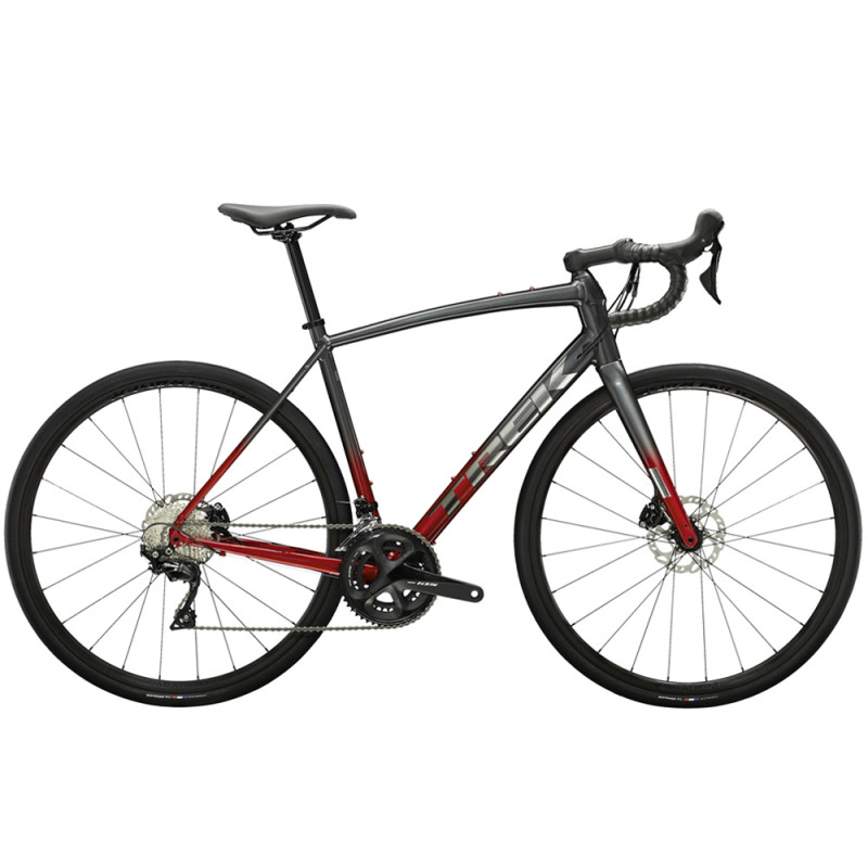 Bici Trek Domane AL Disc Shimano 105 Lithium Grey to Crimson Fade 2023